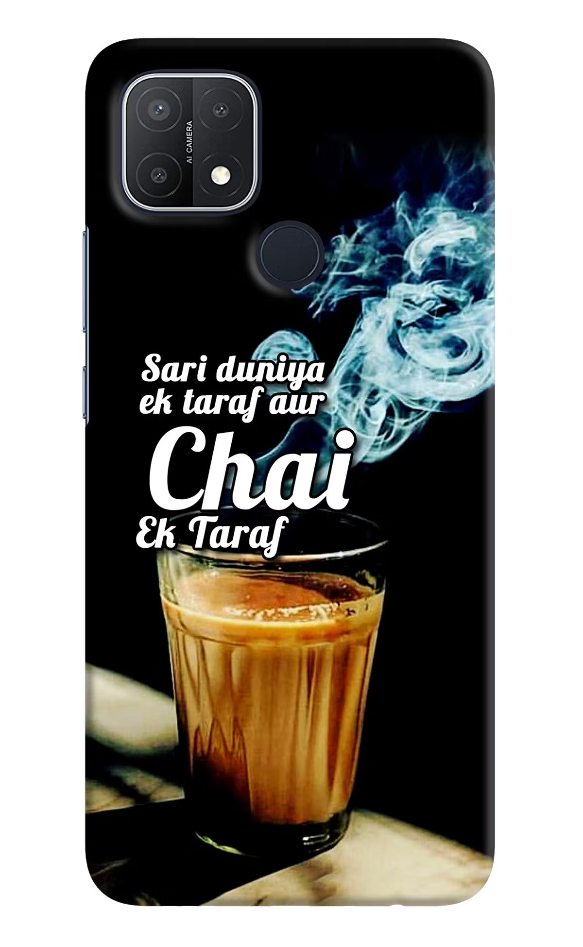 Chai Ek Taraf Quote Oppo A15/A15s Hard Case Back Cover by Casekaro