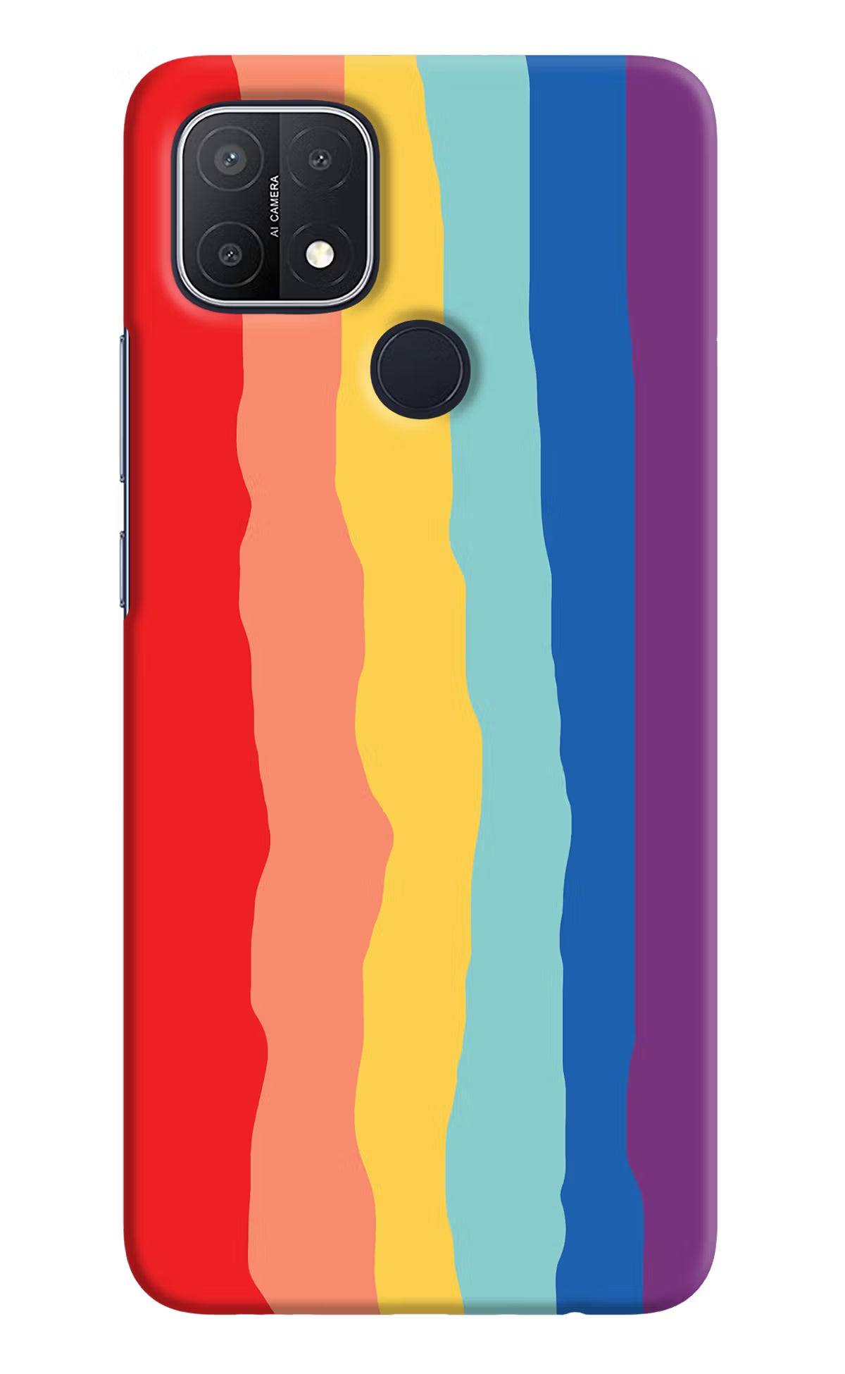 Rainbow Oppo A15/A15s Hard Case Back Cover by Casekaro