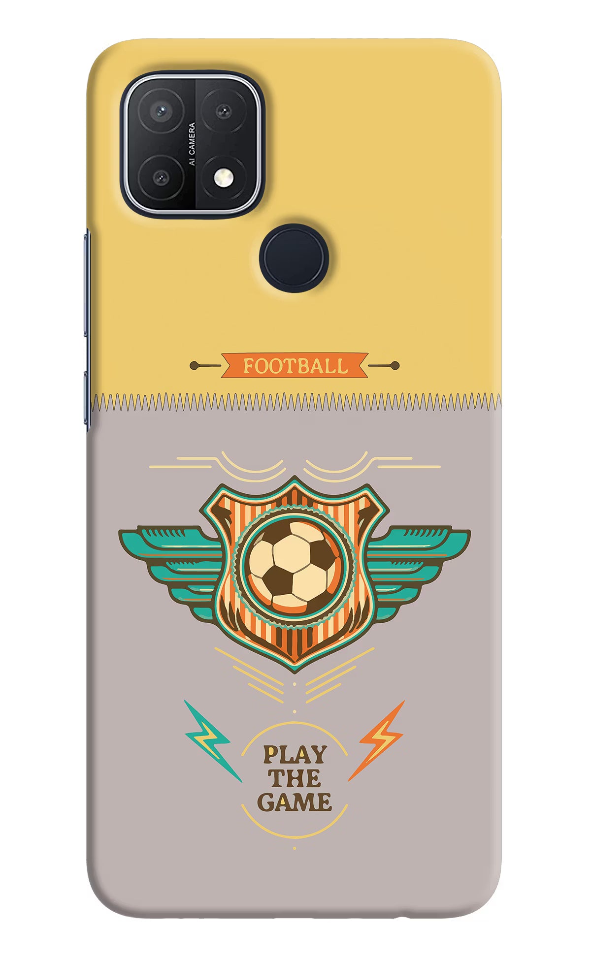 Football Oppo A15/A15s Hard Case Back Cover by Casekaro