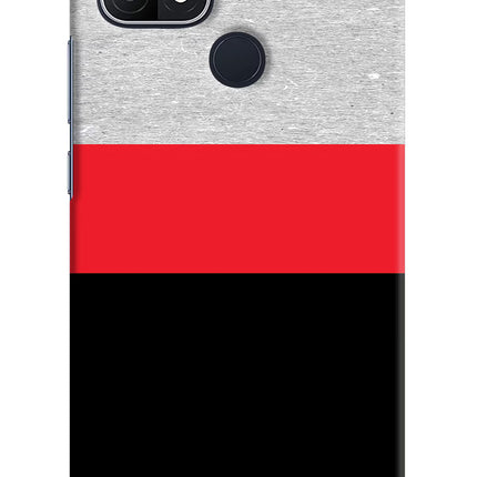 Tri Color Pattern Oppo A15/A15s Hard Case Back Cover by Casekaro