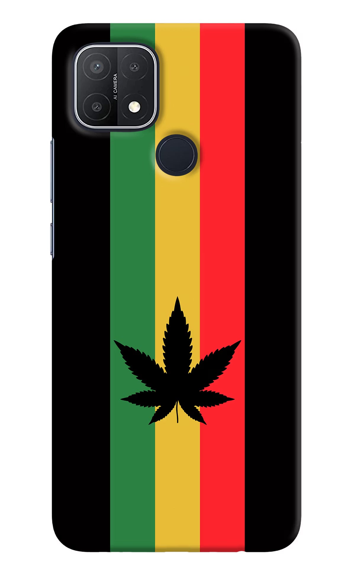 Weed Flag Oppo A15/A15s Hard Case Back Cover by Casekaro