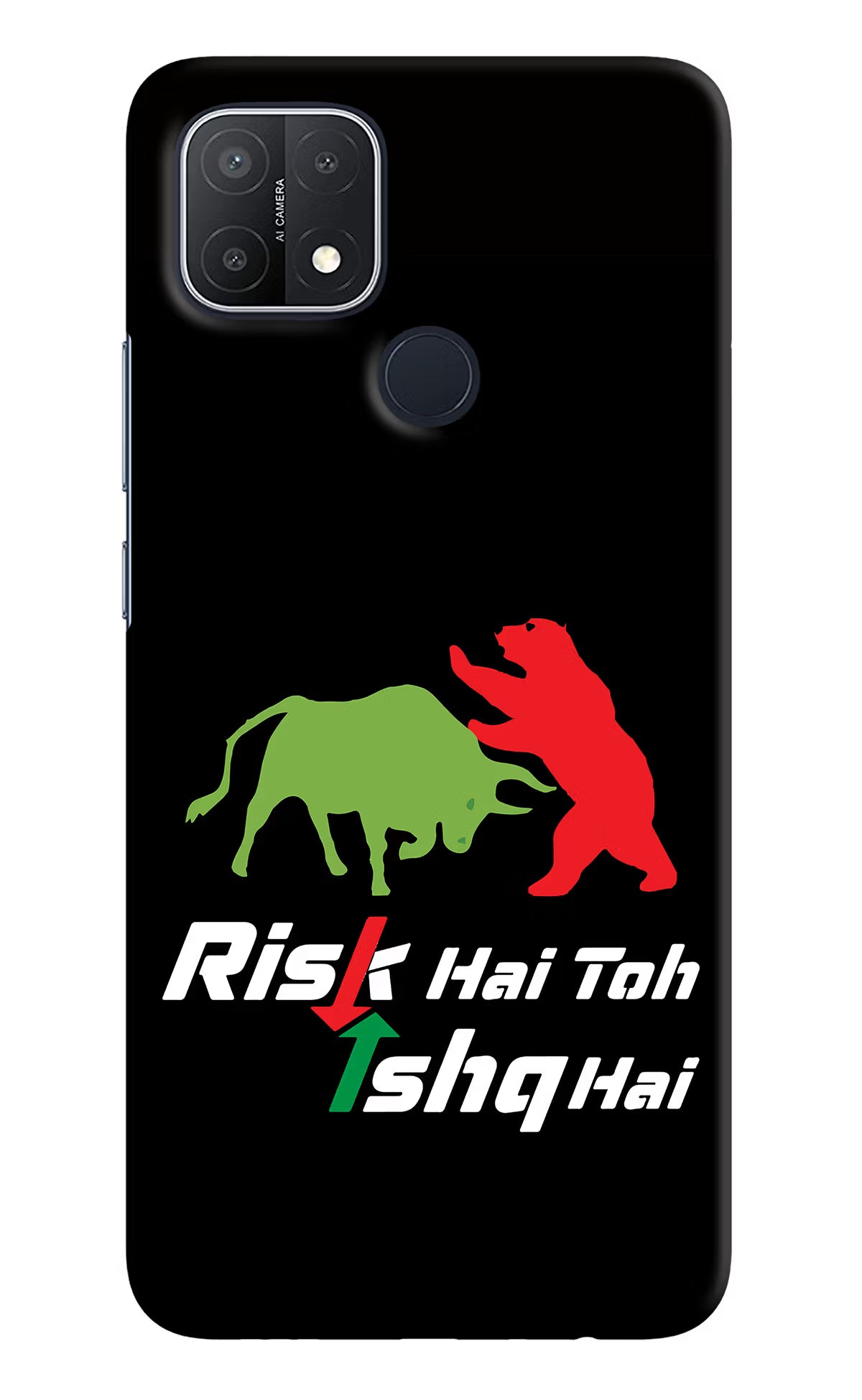 Risk Hai Toh Ishq Hai Oppo A15/A15s Hard Case Back Cover by Casekaro