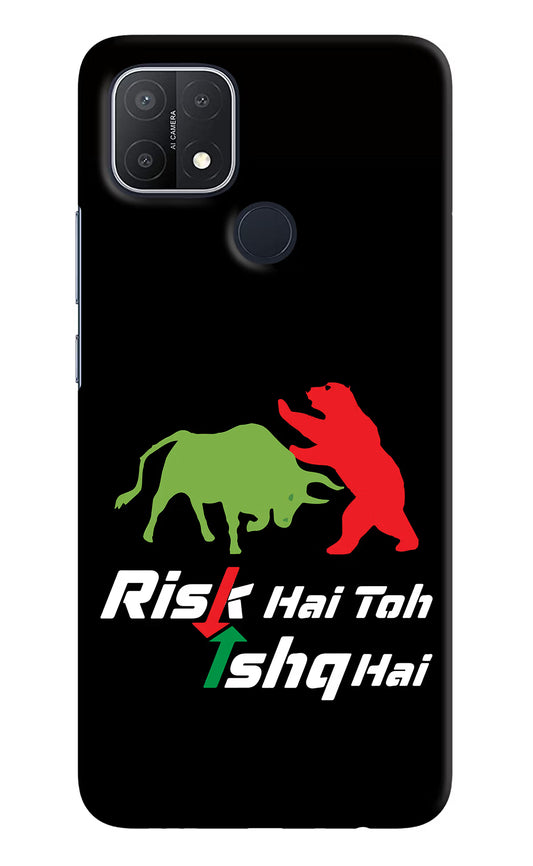 Risk Hai Toh Ishq Hai Oppo A15/A15s Hard Case Back Cover by Casekaro