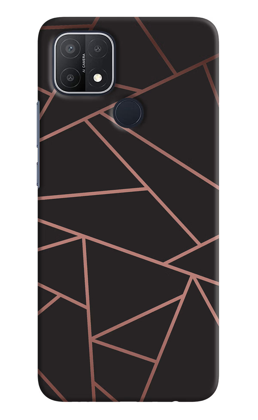 Geometric Pattern Oppo A15/A15s Back Cover, Hard case