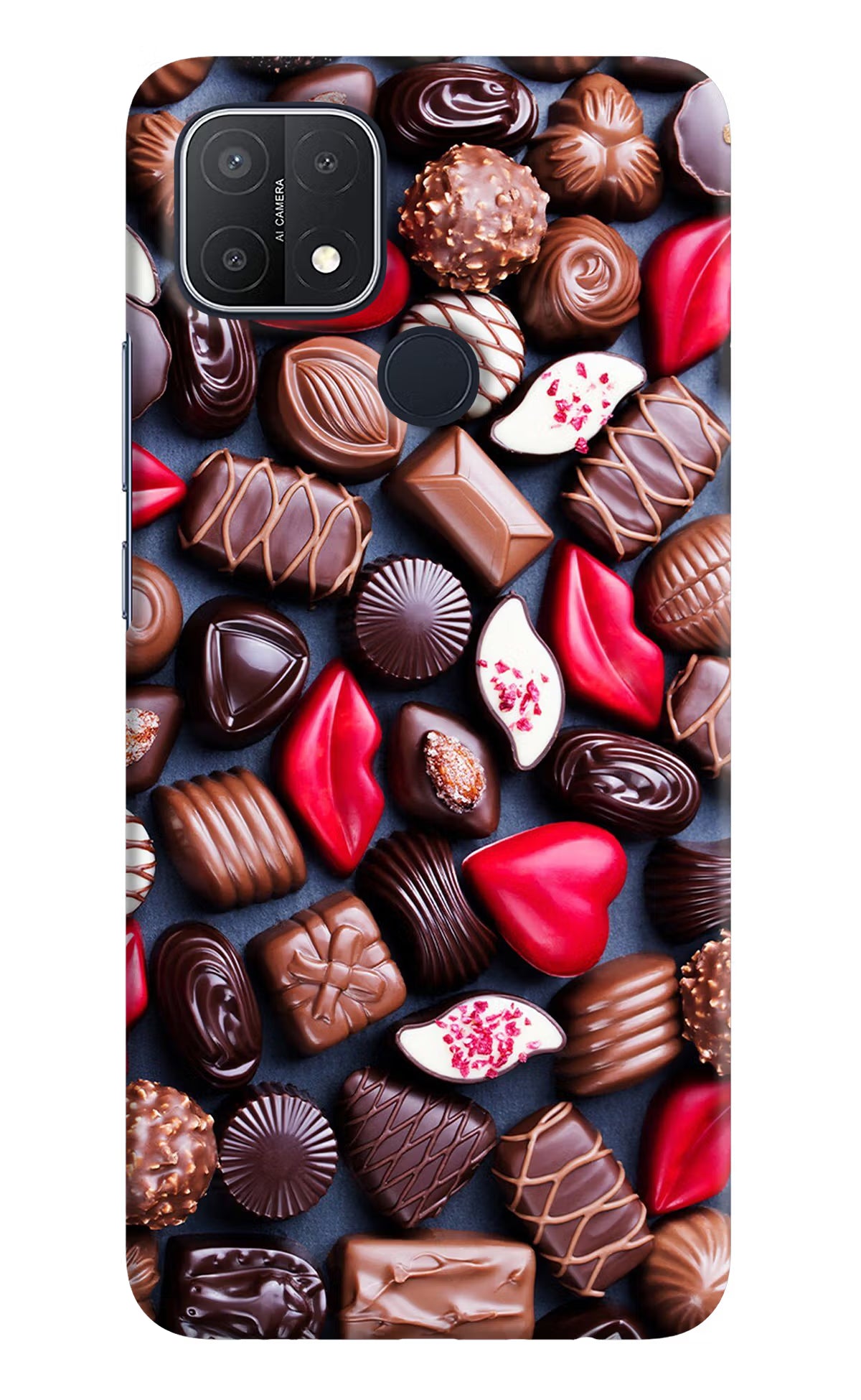 Chocolates Oppo A15/A15s Hard Case Back Cover by Casekaro