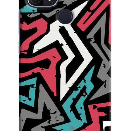 Geometric Graffiti Oppo A15/A15s Hard Case Back Cover by Casekaro