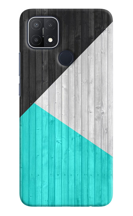 Wooden Abstract Oppo A15/A15s Hard Case Back Cover by Casekaro