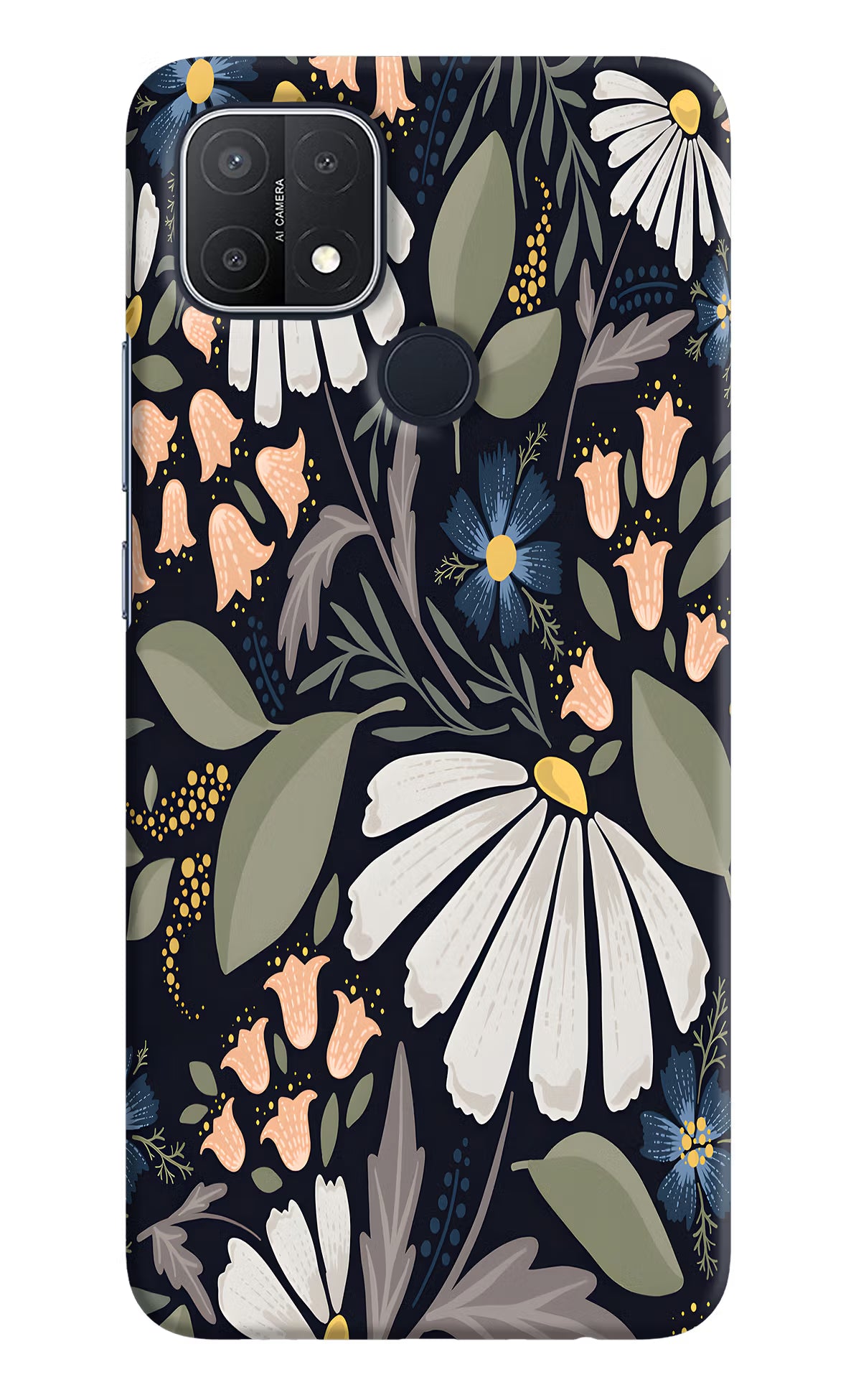 Flowers Art Oppo A15/A15s Hard Case Back Cover by Casekaro
