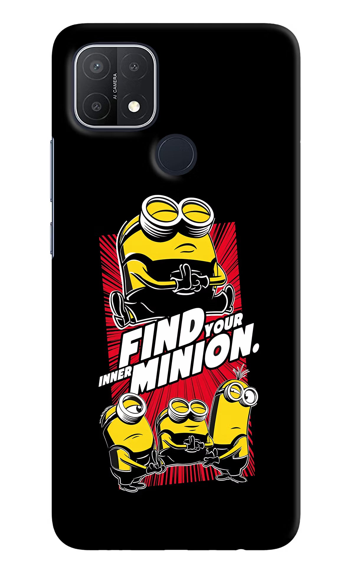 Find your inner Minion Oppo A15/A15s Hard Case Back Cover by Casekaro