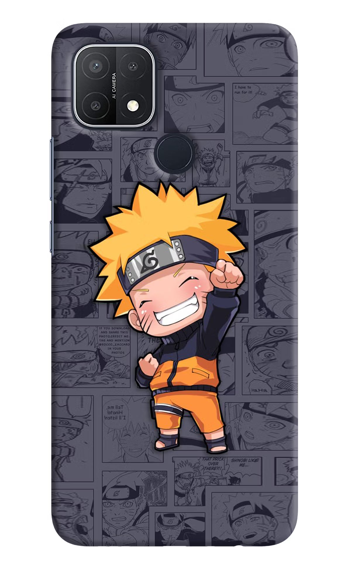 Chota Naruto Oppo A15/A15s Hard Case Back Cover by Casekaro