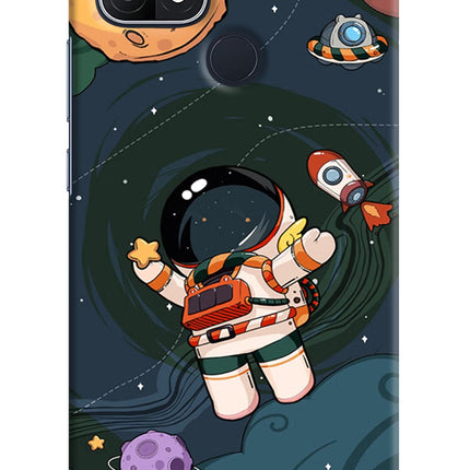 Cartoon Astronaut Oppo A15/A15s Hard Case Back Cover by Casekaro