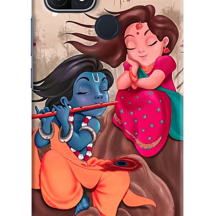 Radhe Krishna Oppo A15/A15s Hard Case Back Cover by Casekaro