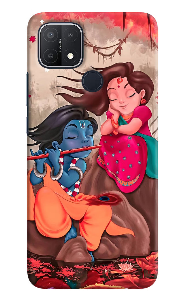 Radhe Krishna Oppo A15/A15s Hard Case Back Cover by Casekaro