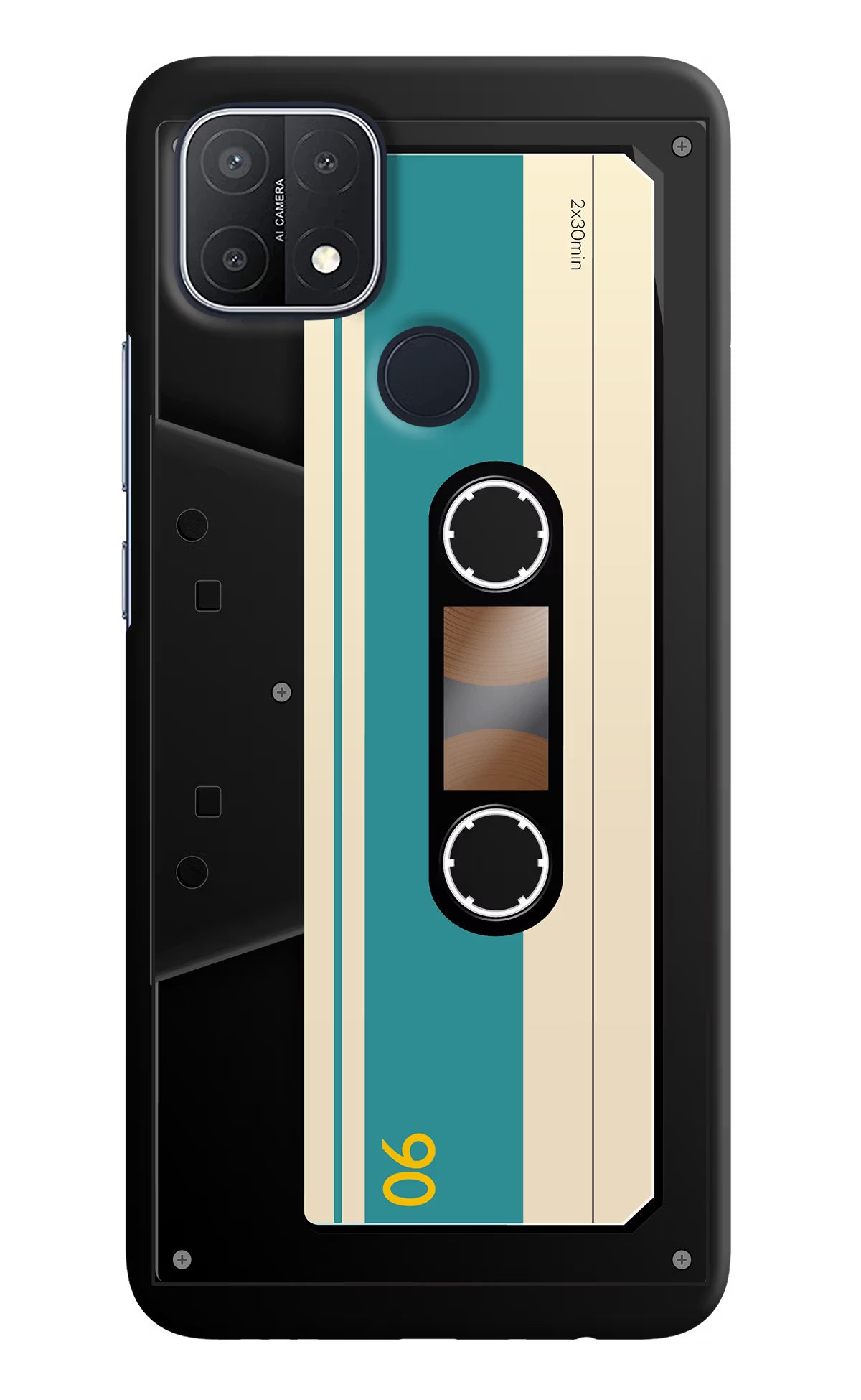 Cassette Oppo A15/A15s Hard Case Back Cover by Casekaro