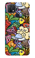 Veggie Doodle Oppo A15/A15s Hard Case Back Cover by Casekaro