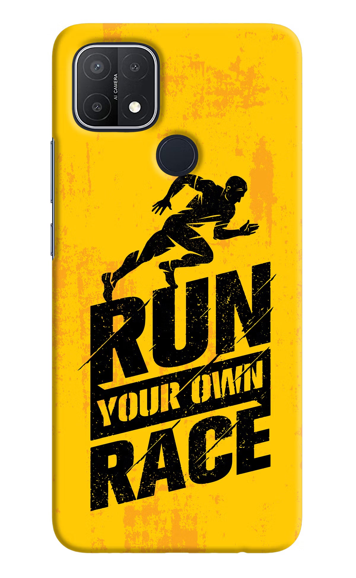 Run Your Own Race Oppo A15/A15s Hard Case Back Cover by Casekaro