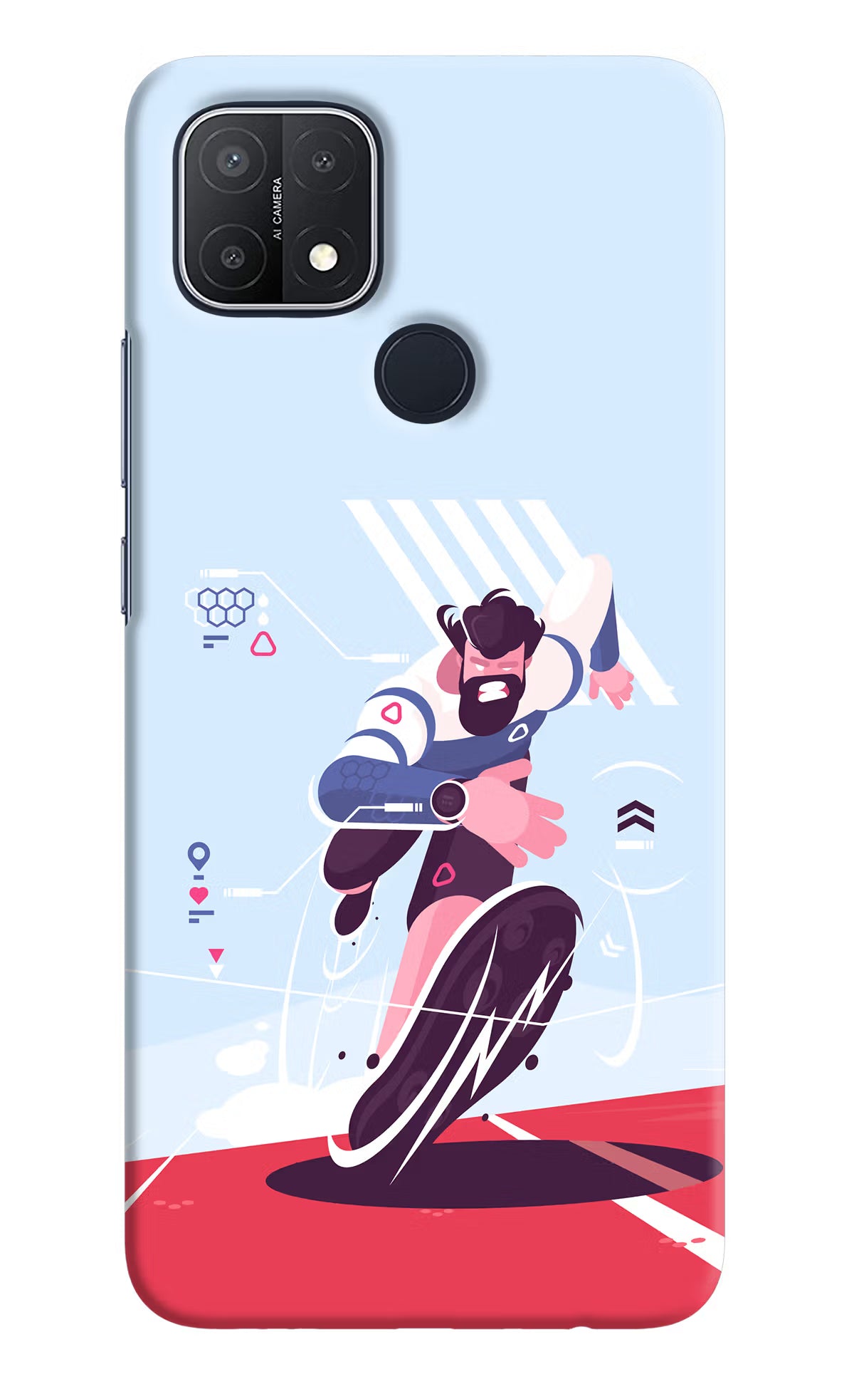Run Pro Oppo A15/A15s Hard Case Back Cover by Casekaro