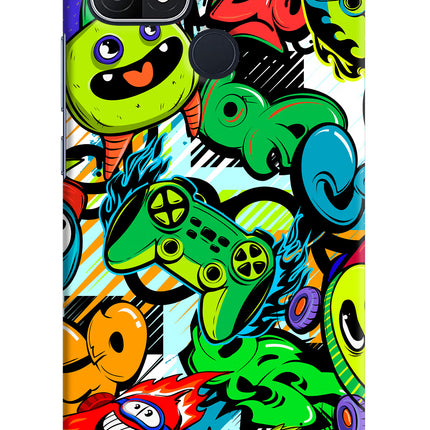 Game Doodle Oppo A15/A15s Hard Case Back Cover by Casekaro