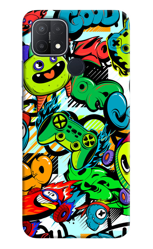 Game Doodle Oppo A15/A15s Hard Case Back Cover by Casekaro