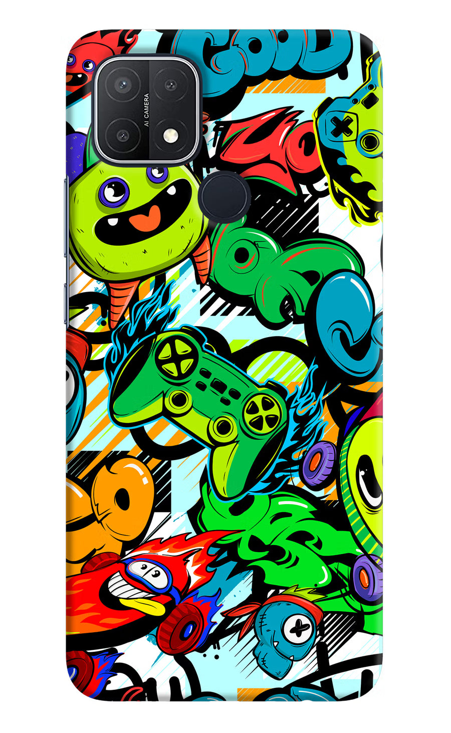 Game Doodle Oppo A15/A15s Back Cover, Hard case