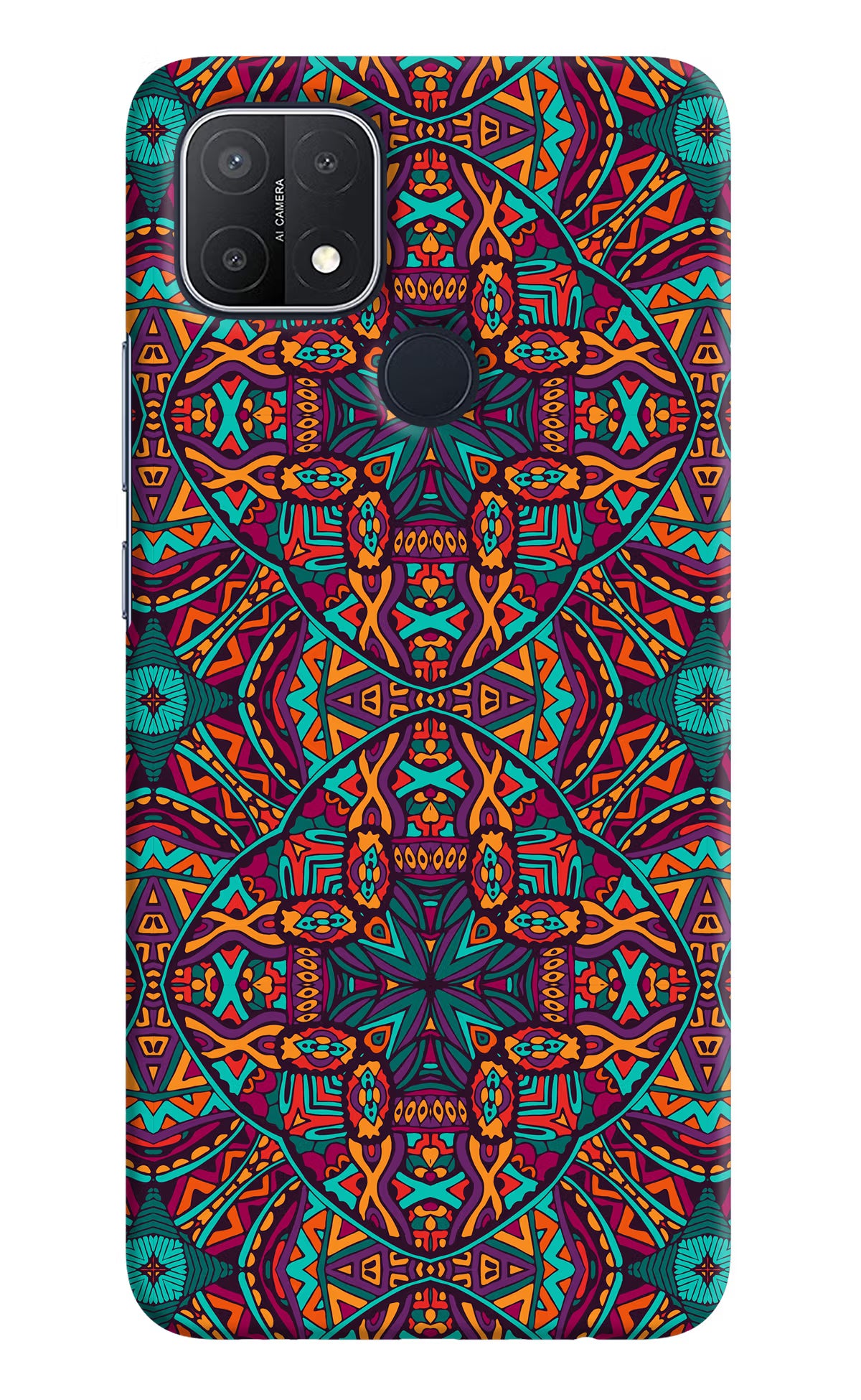 Colour Mandala Oppo A15/A15s Hard Case Back Cover by Casekaro