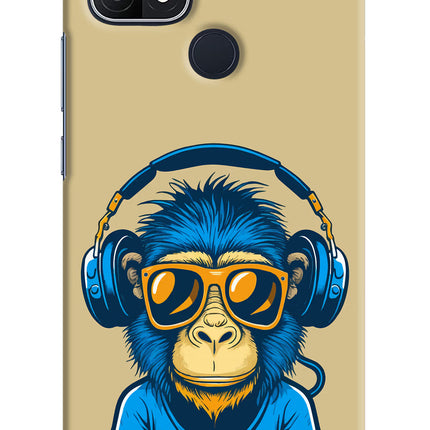 Monkey Headphone Oppo A15/A15s Hard Case Back Cover by Casekaro