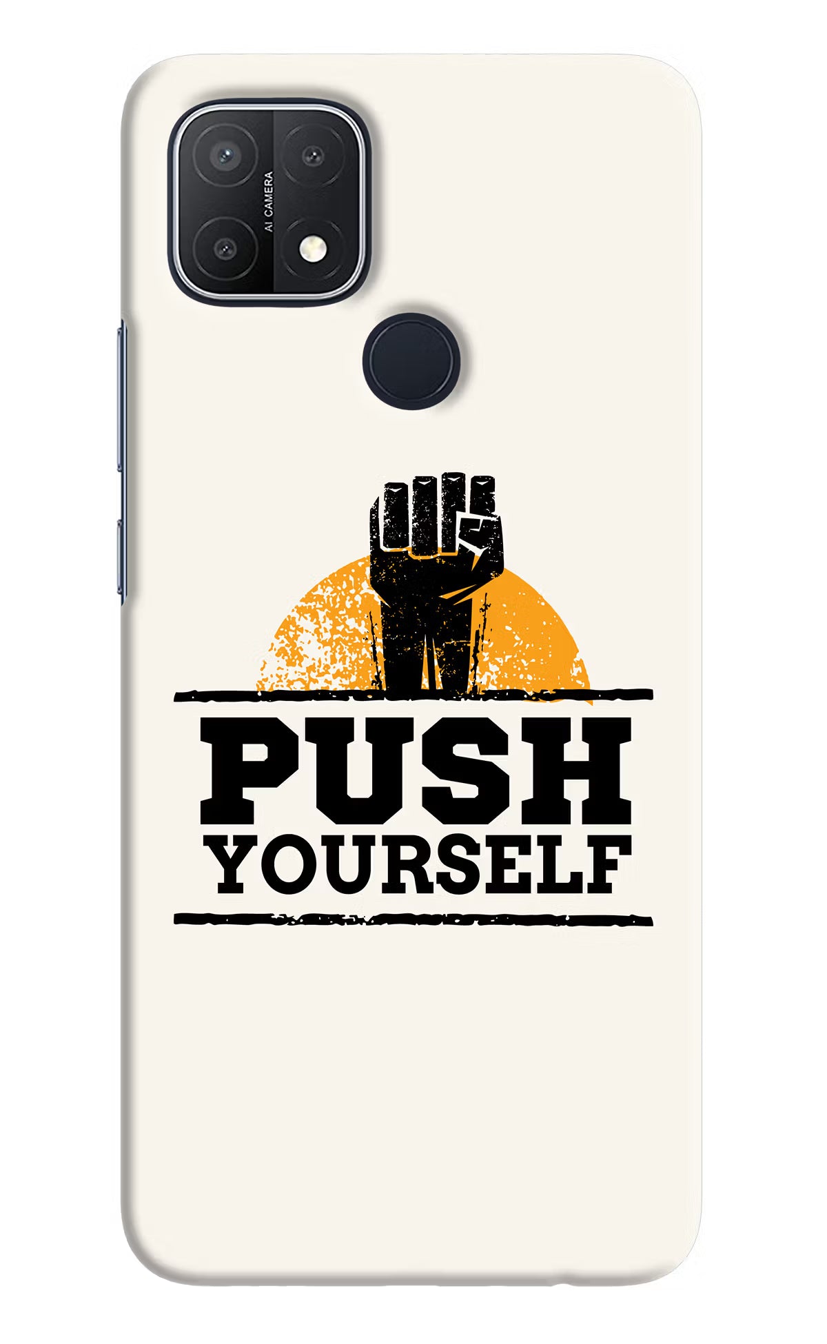 Push Yourself Oppo A15/A15s Hard Case Back Cover by Casekaro