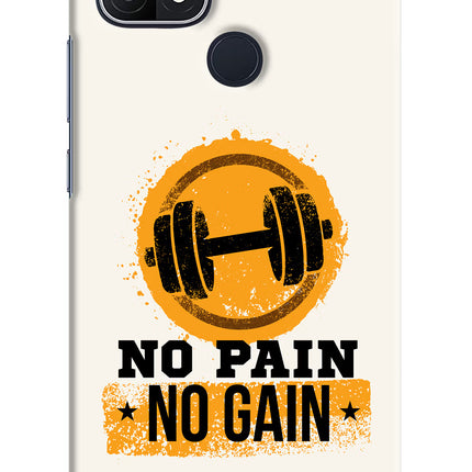 No Pain No Gain Oppo A15/A15s Hard Case Back Cover by Casekaro