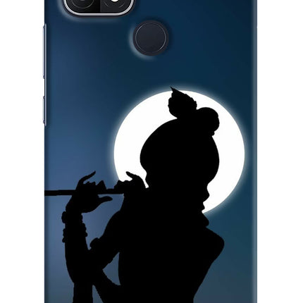 Shri Krishna Silhouette Oppo A15/A15s Hard Case Back Cover by Casekaro