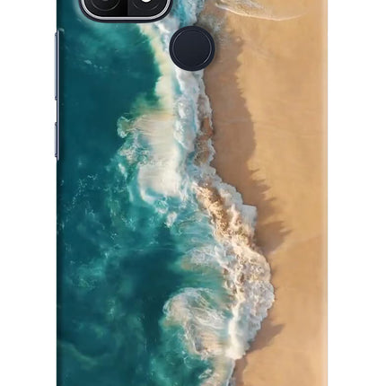 Ocean Beach Oppo A15/A15s Hard Case Back Cover by Casekaro