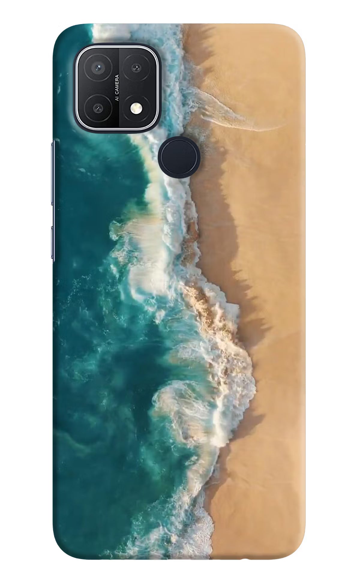 Ocean Beach Oppo A15/A15s Hard Case Back Cover by Casekaro