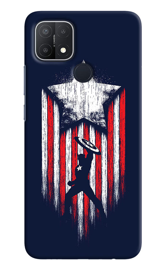 Captain America Marvel Art Oppo A15/A15s Hard Case Back Cover by Casekaro