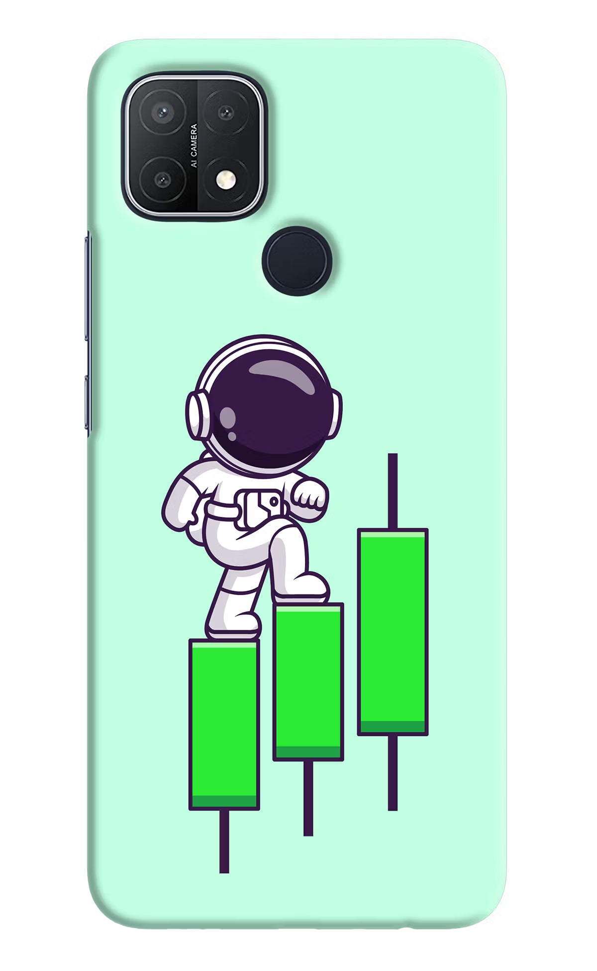 Astronaut Trader Oppo A15/A15s Hard Case Back Cover by Casekaro