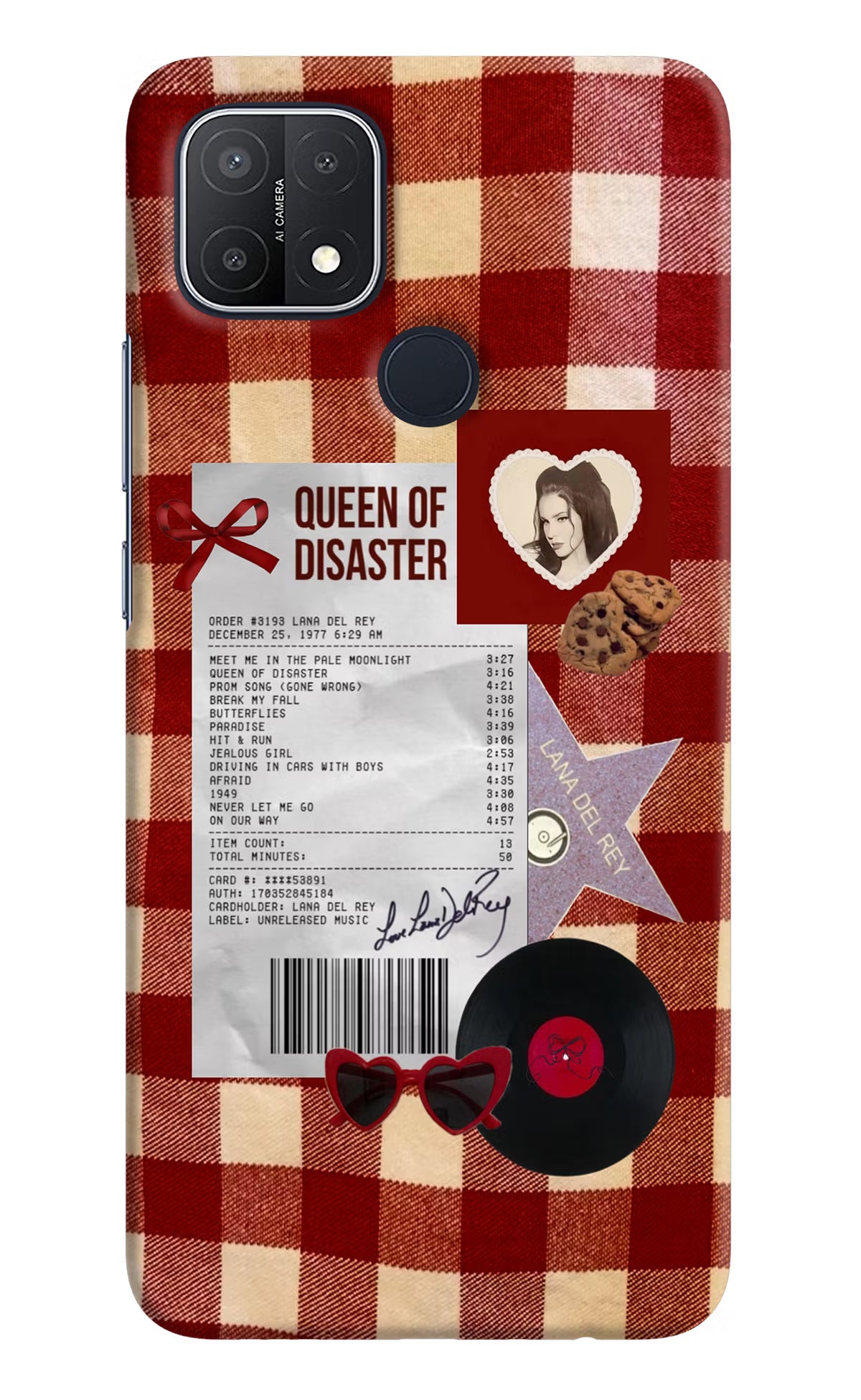 Queen of Disaster Oppo A15/A15s Hard Case Back Cover by Casekaro
