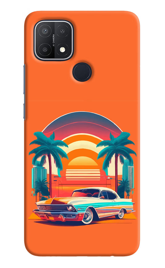 Palm Drive 80s Oppo A15/A15s Hard Case Back Cover by Casekaro