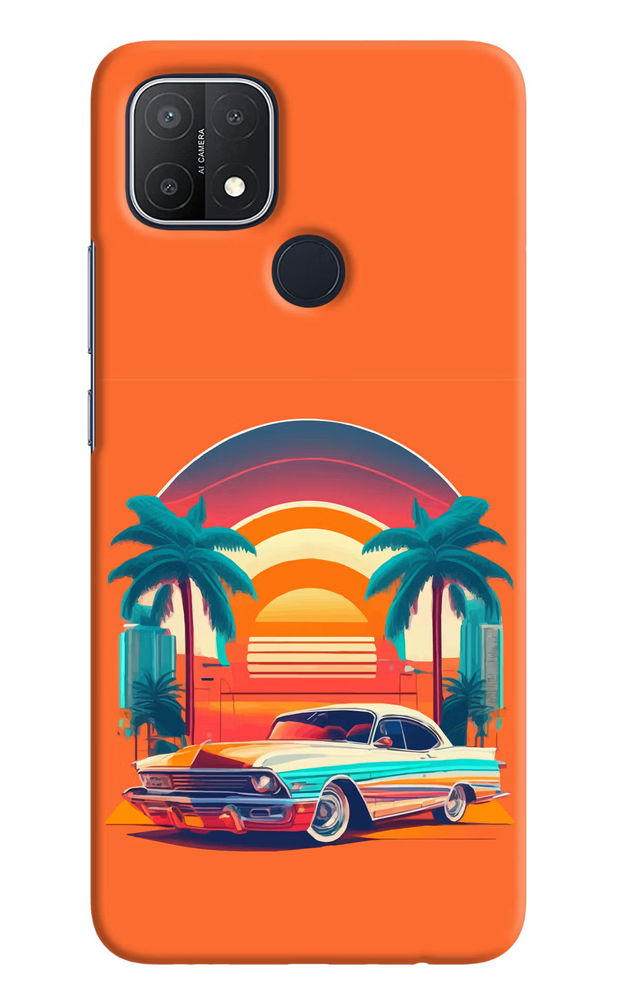 Palm Drive 80s Oppo A15/A15s Back Cover, Hard case