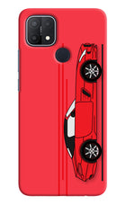 Red Velocity Oppo A15/A15s Hard Case Back Cover by Casekaro
