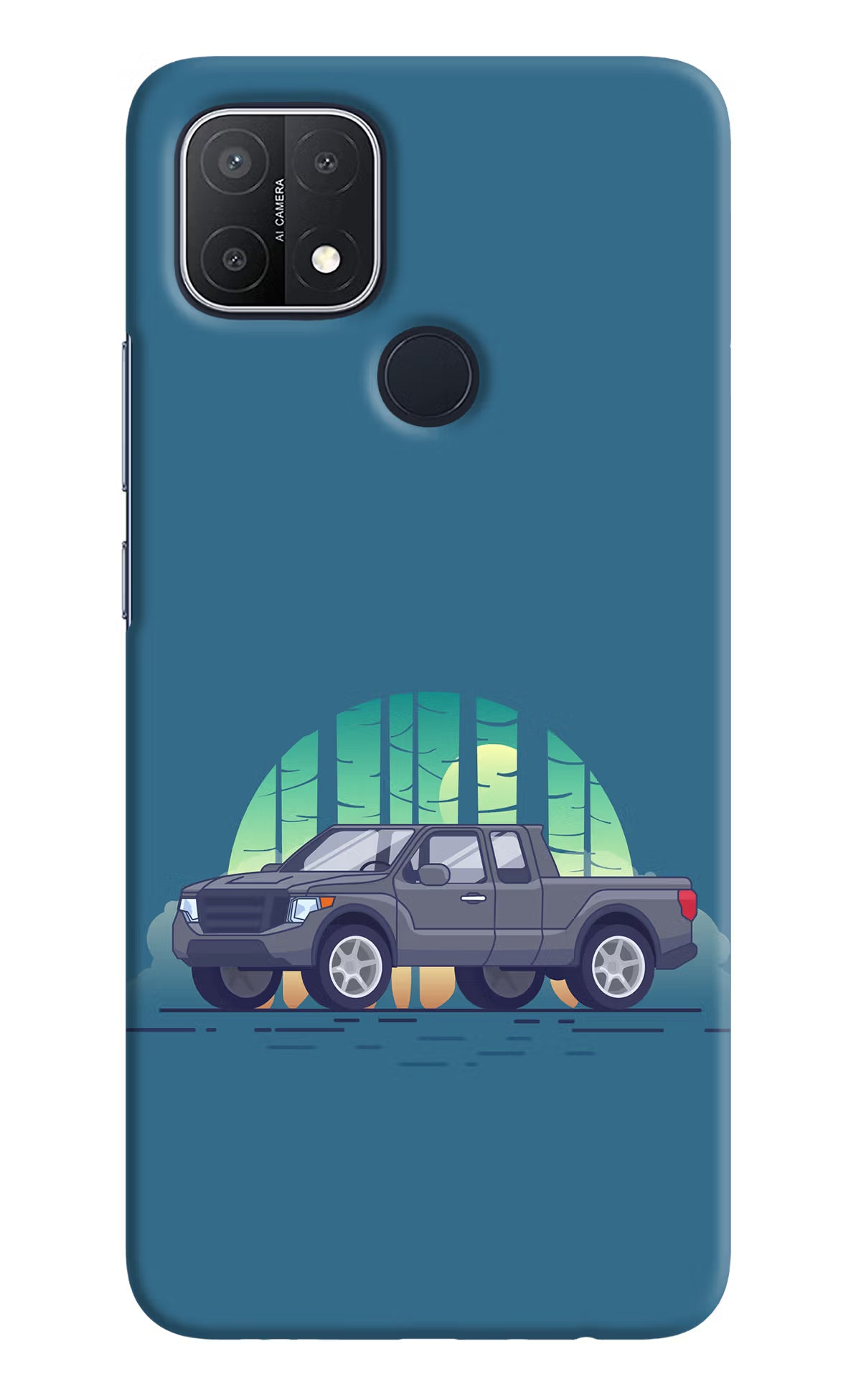 Retro Garage Vibe Oppo A15/A15s Hard Case Back Cover by Casekaro