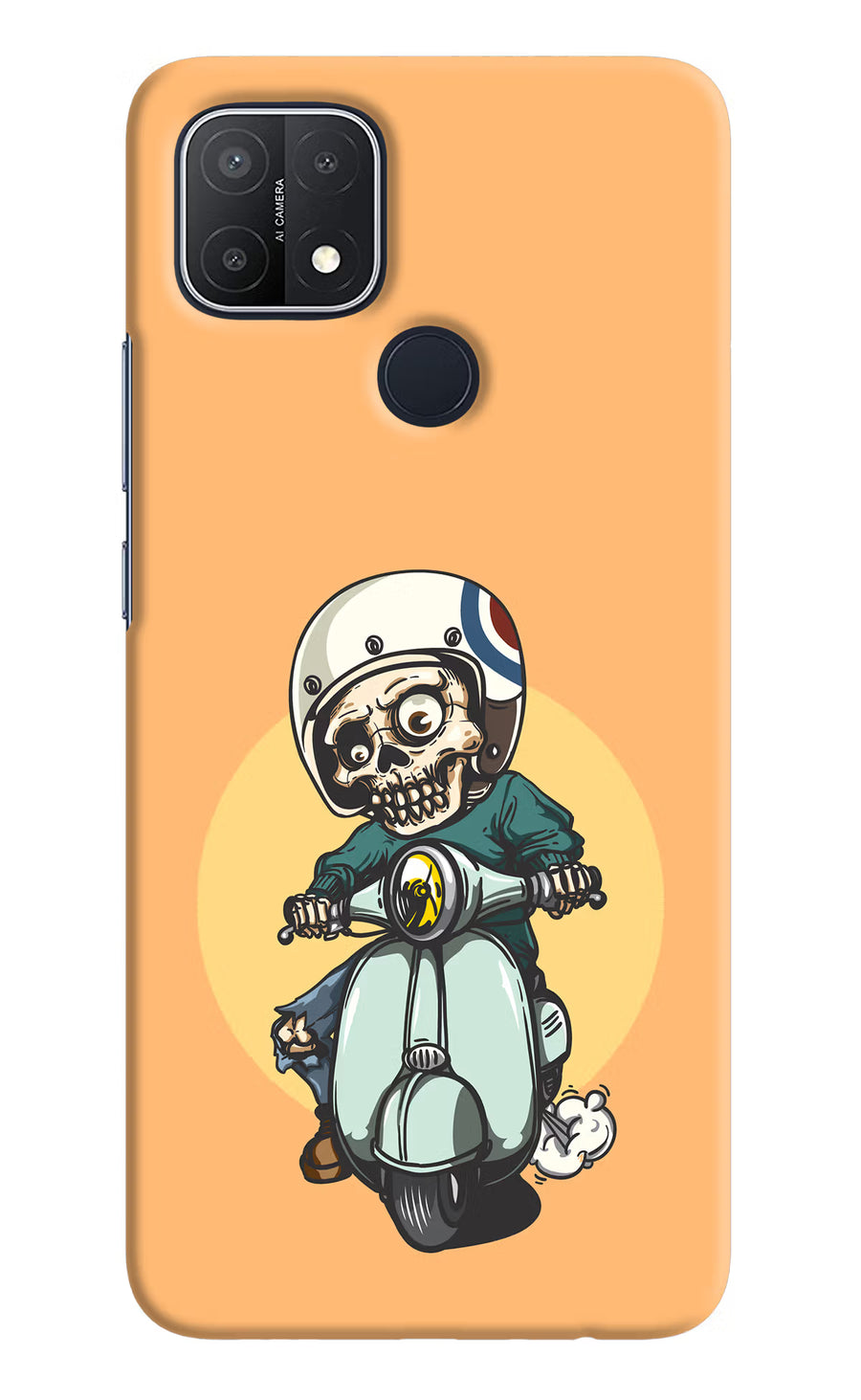 Undead Biker Oppo A15/A15s Back Cover, Hard case