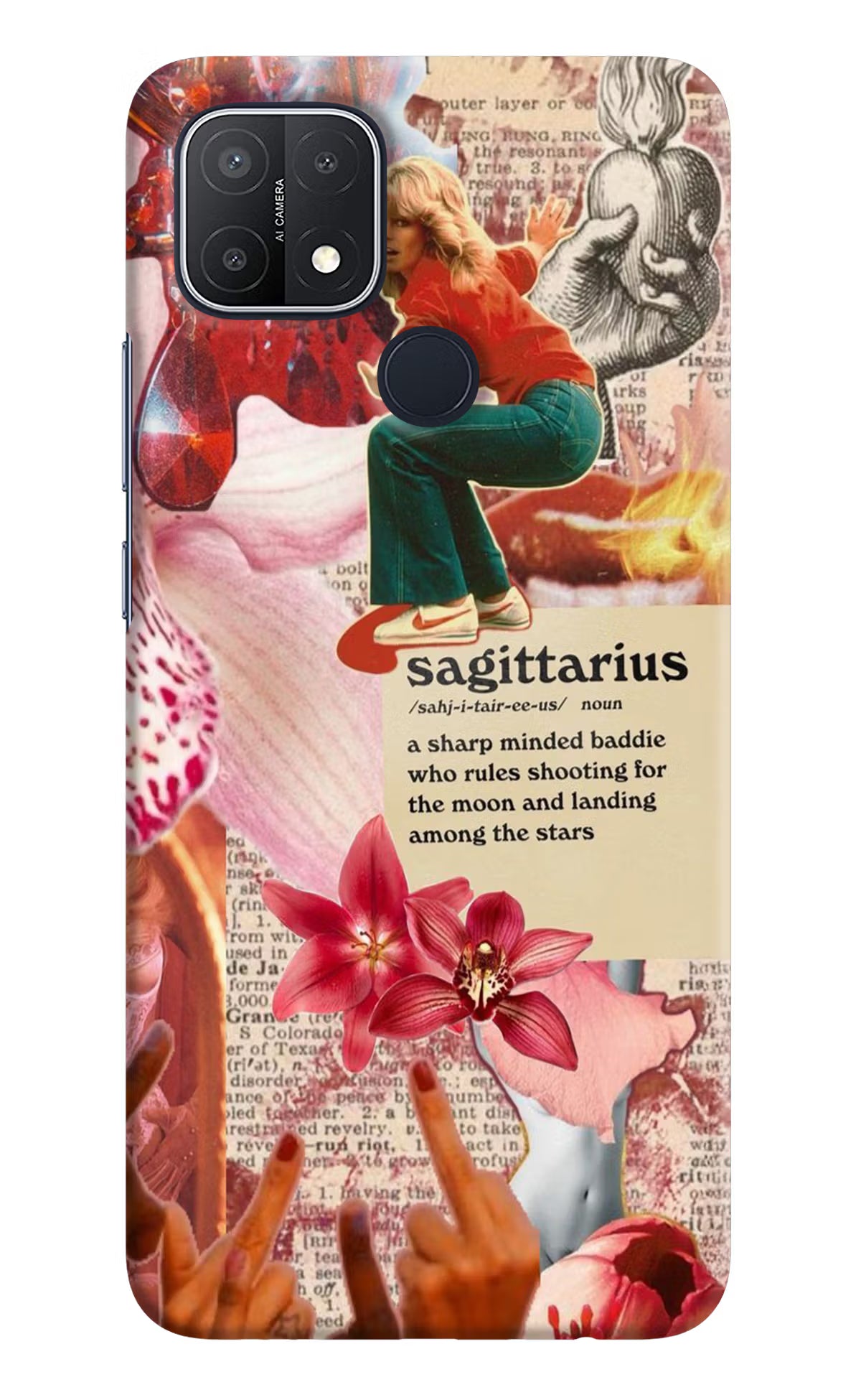 Sagittarius Zodiac Oppo A15/A15s Hard Case Back Cover by Casekaro