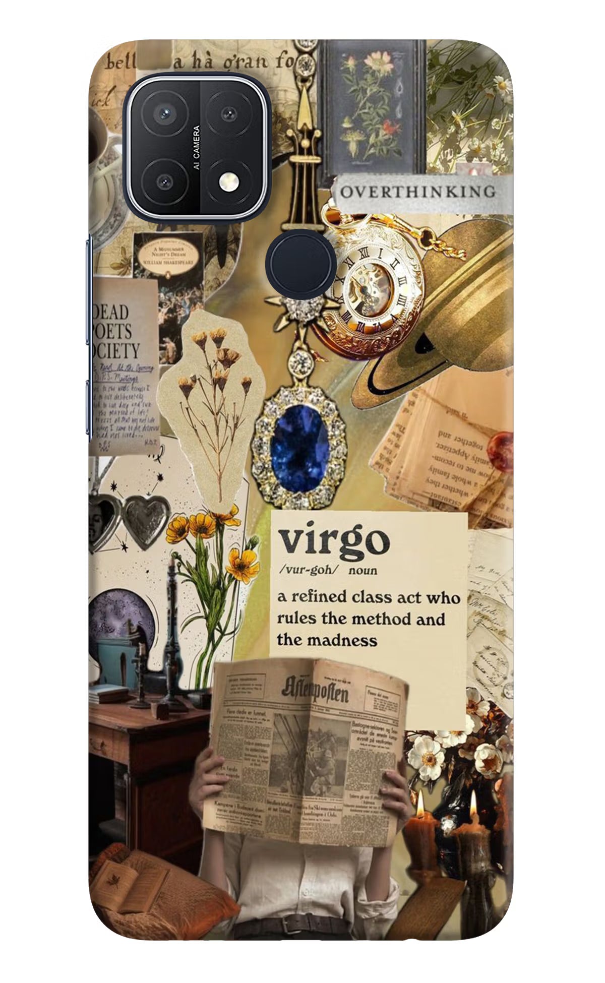 Virgo Zodiac Oppo A15/A15s Hard Case Back Cover by Casekaro