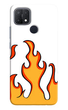 Fired Up – White Oppo A15/A15s Hard Case Back Cover by Casekaro