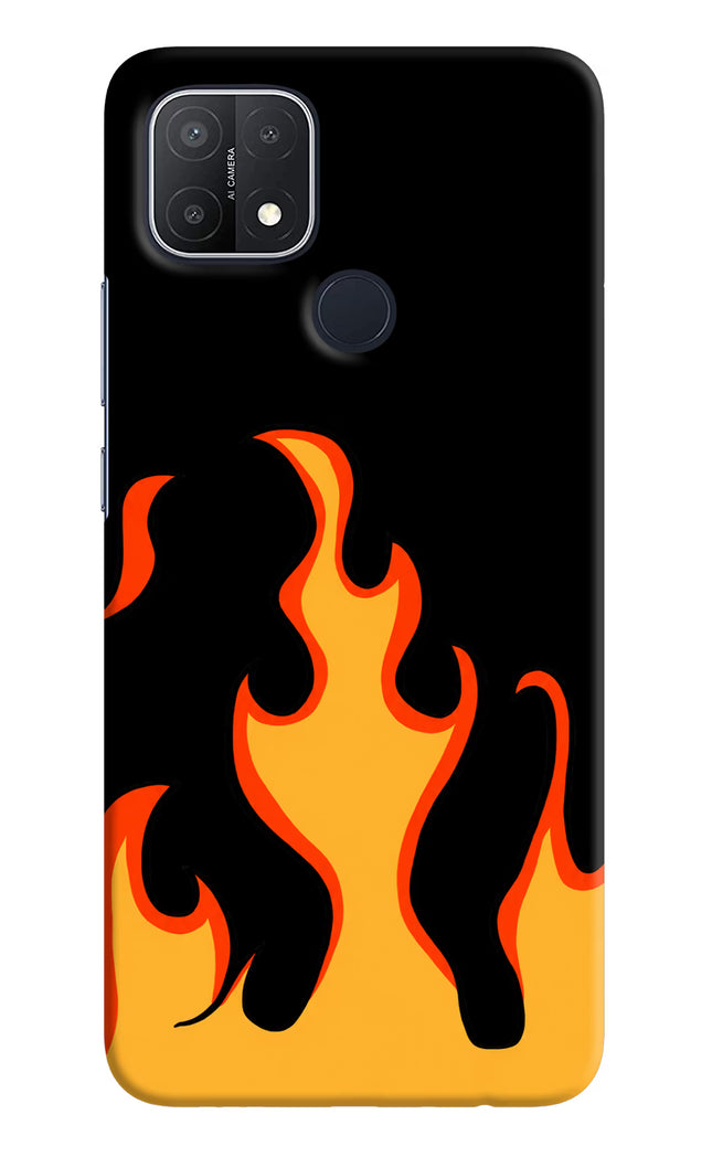 Fired Up – Black Oppo A15/A15s Hard Case Back Cover by Casekaro