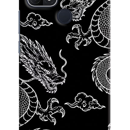 Twin Dragons Oppo A15/A15s Hard Case Back Cover by Casekaro