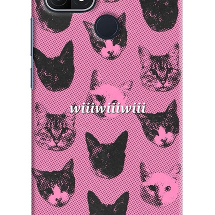 Pink Cats Oppo A15/A15s Hard Case Back Cover by Casekaro