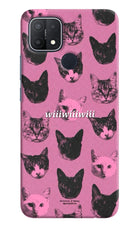 Pink Cats Oppo A15/A15s Hard Case Back Cover by Casekaro