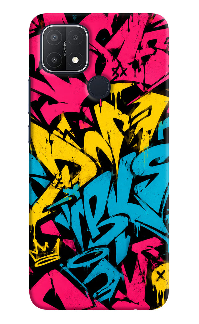 Graffiti Vibe Oppo A15/A15s Hard Case Back Cover by Casekaro