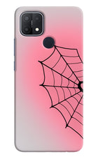 Pink Web Oppo A15/A15s Hard Case Back Cover by Casekaro
