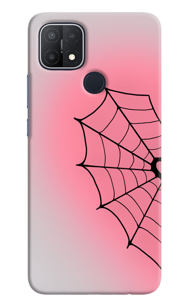 Pink Web Oppo A15/A15s Hard Case Back Cover by Casekaro