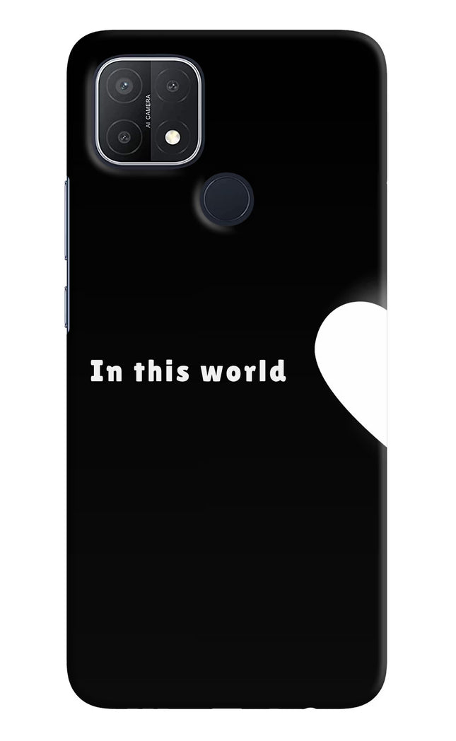 This World Oppo A15/A15s Hard Case Back Cover by Casekaro